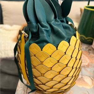 Kate Spade Teal and Yellow Mini Bag